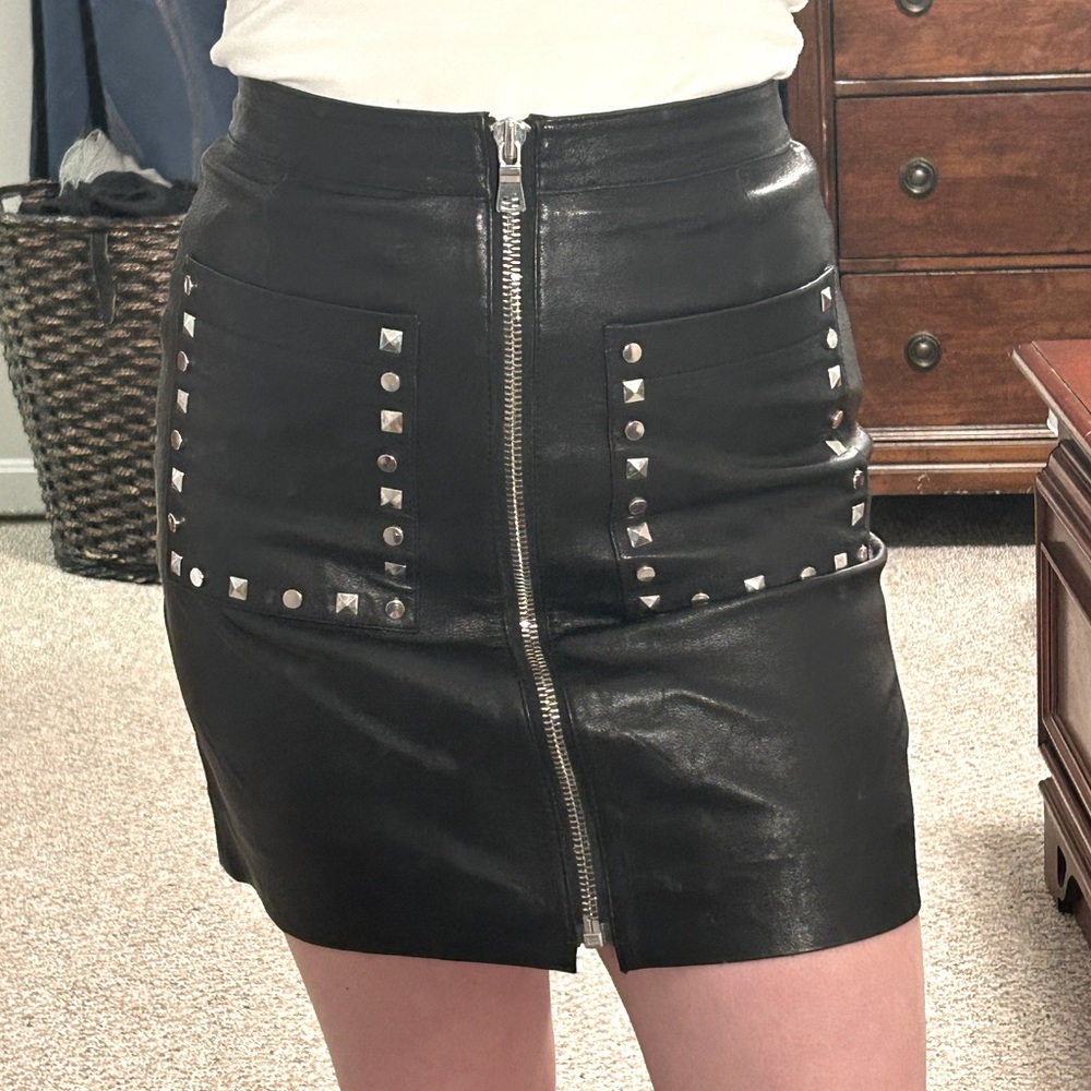 Joe’s JD Collection Leather Skirt, XS